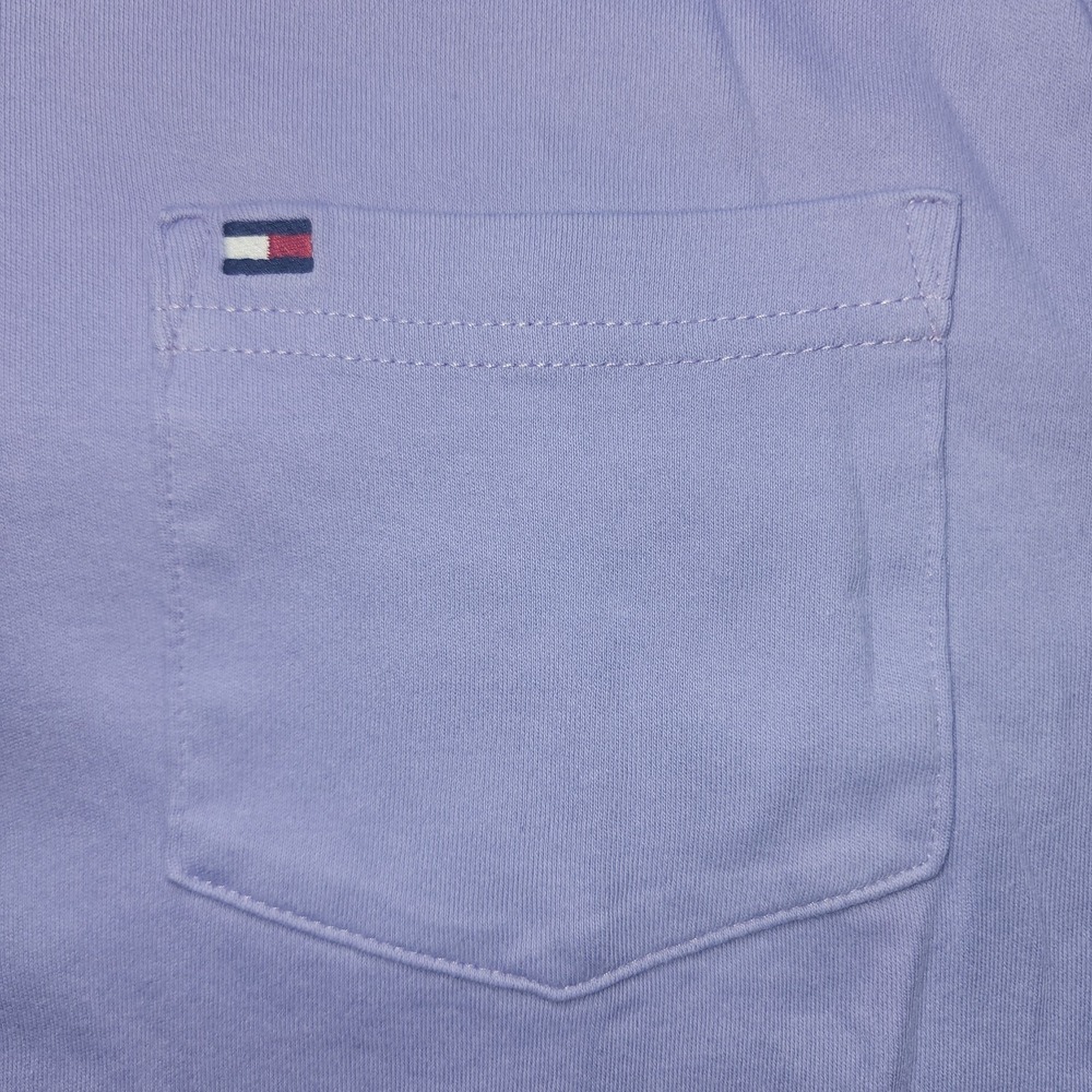 Tommy Hilfiger Men's Small Short Sleeve Polo Shirt Lavender/Navy - Picture 2 of 6